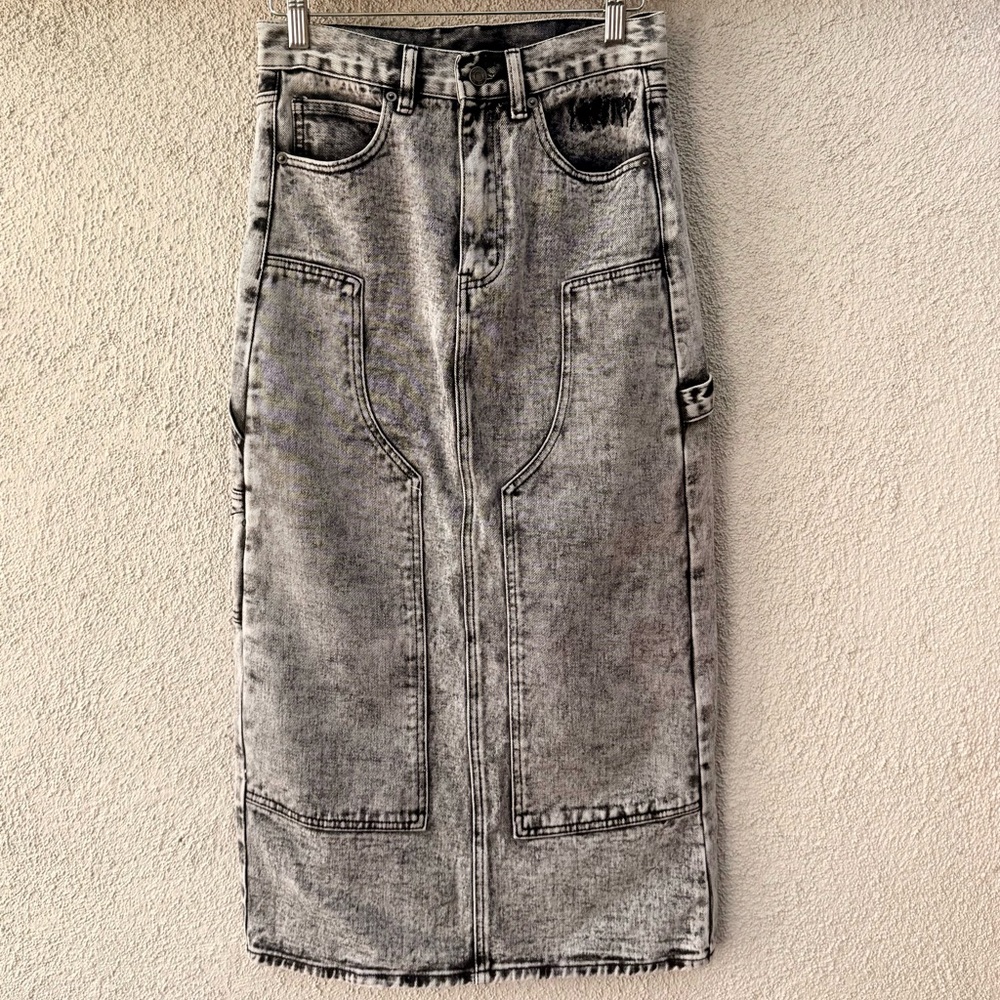 Urban Outfitters Gray Denim Midi Skirt